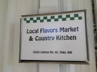 Local Flavors Market Checkerboard Sign